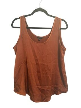 Banana Republic Womens Rust Scoop Neck Shiny Tank Top